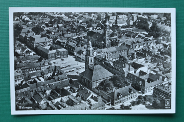 AK Erlangen / 1930-1945 / Flieger-Foto / Strassen Platz / Häuser Architektur / Marktsände